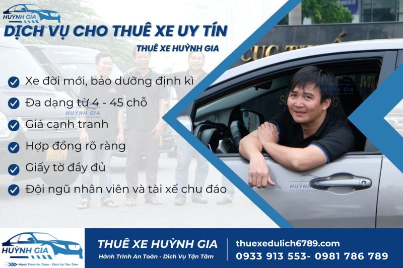 Những lý do nên lựa chọn thuê xe tại Huỳnh Gia