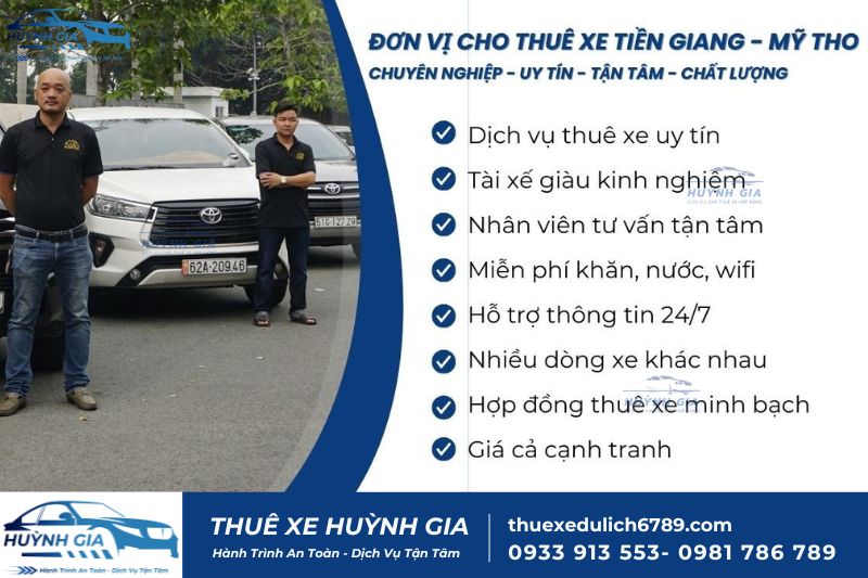 Các dịch vụ cho thuê xe đi Mỹ Tho